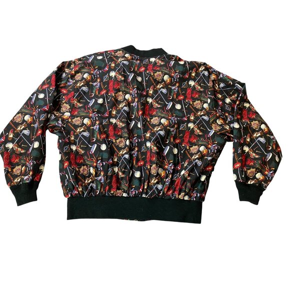 The Shell Game Golf-Themed Bomber Jacket Size XL - Picture 2 of 9